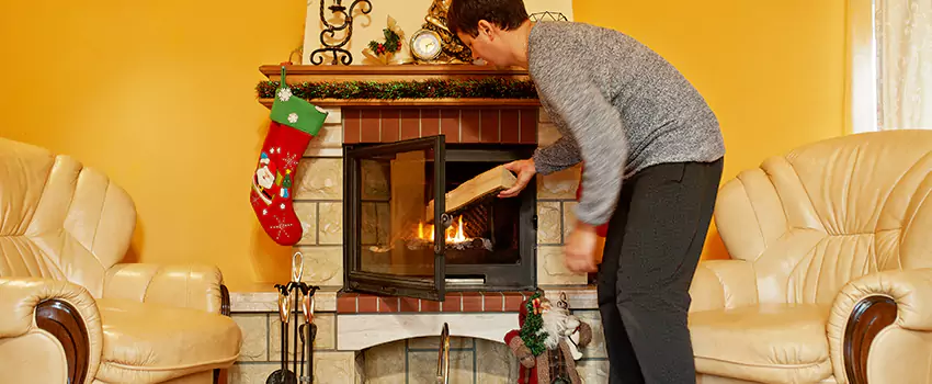Rusted Metal Fireplace Restoration in Pensacola, Florida